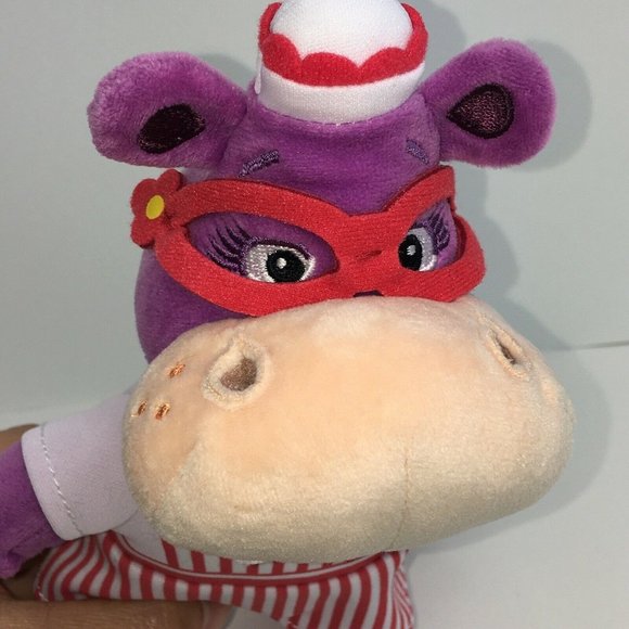 Disney Doc McStuffins Plush Hallie Hippo 8" Beanbag Stuffed Animal Hippopotamus - Picture 4 of 12